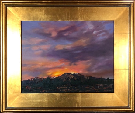Taos Mountain at Sunset
11x14  oil on board